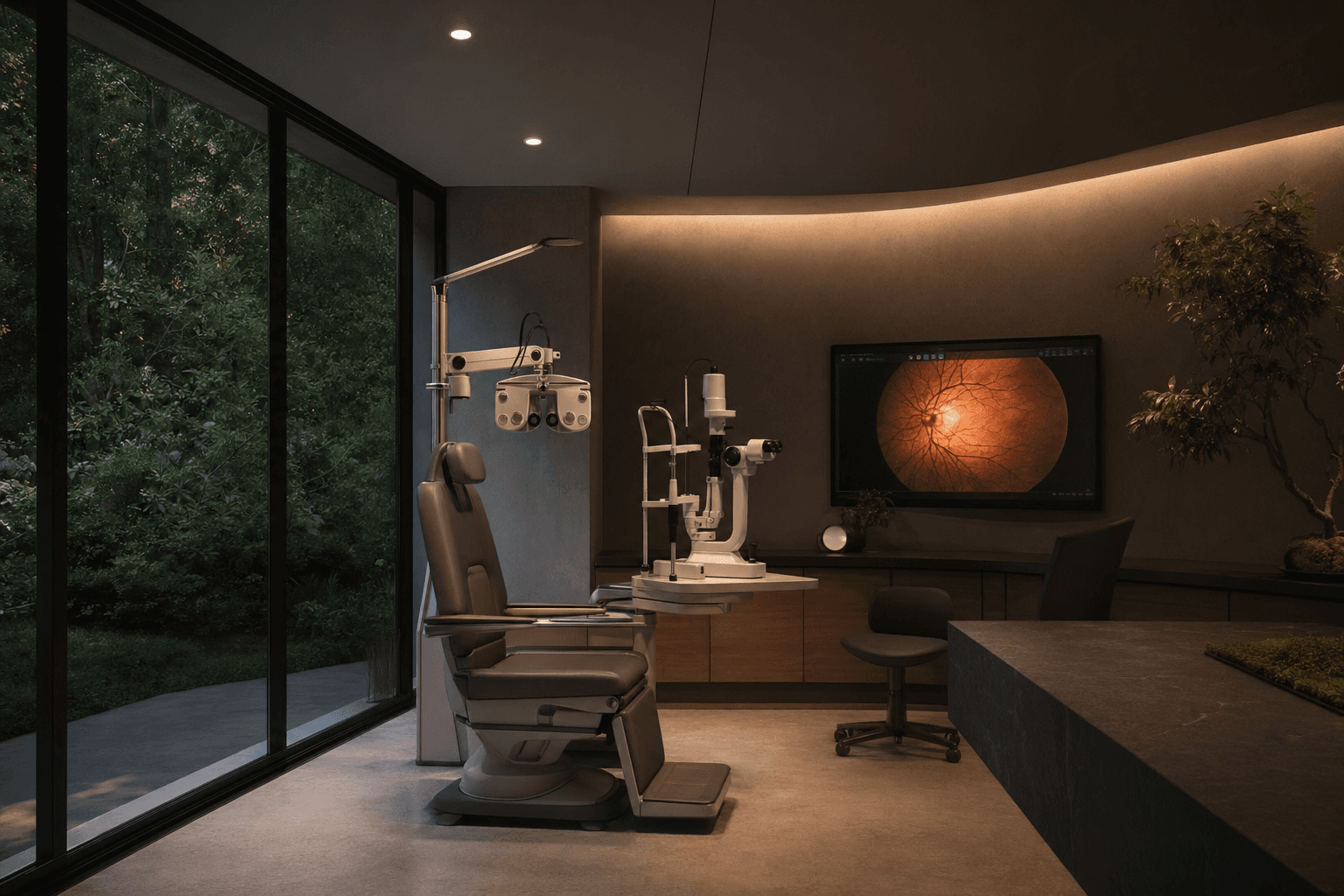 Ophthalmologists workspace